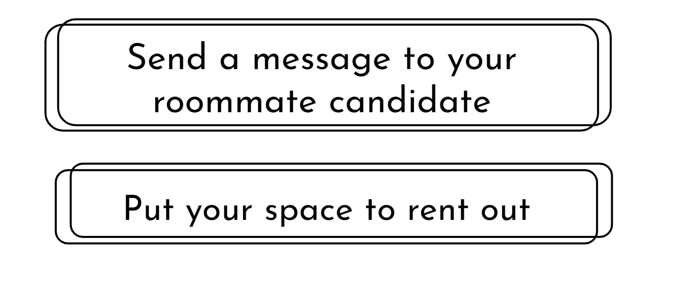 Send a message to your roommate candidate.
    Put your space to rent out